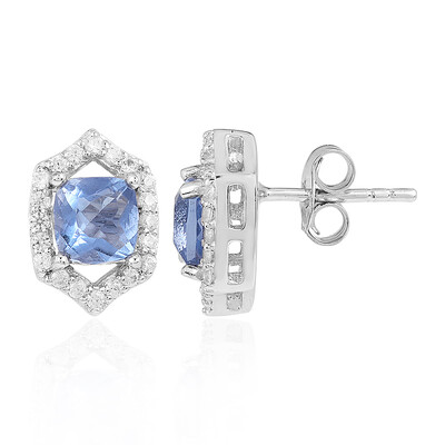 Boucles d'oreilles en argent et Fluorite à couleur changeante
