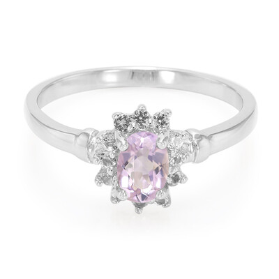 Bague en argent et Améthyste Rose de France