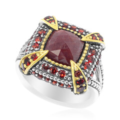 Bague en argent et Rubis