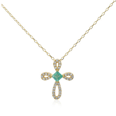 Collier en or et Emeraude de Zambie AAA (CIRARI)