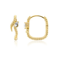 Boucles d'oreilles en argent et Topaze blanche