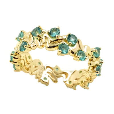 Bague en or et Emeraude de Zambie AAA (de Melo)