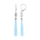 Boucles d'oreilles en or et Calcédoine d'eau (KM by Juwelo)