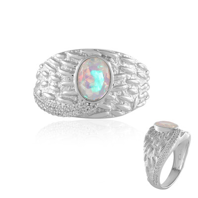 Bague en argent et Opale Welo AAA (de Melo)