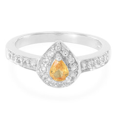 Bague en argent et Saphir jaune