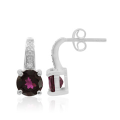 Boucles d'oreilles en argent et Grenat Rhodolite