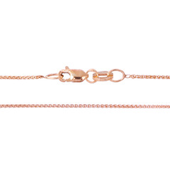 Or rose 375/1000 - Chaîne maille tressée - 50cm - 1,33 g