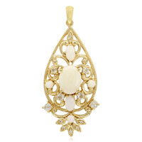 Pendentif en argent et Opale blanche