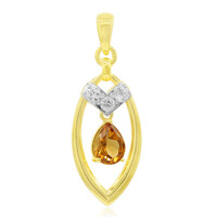 Pendentif en argent et Citrine mandarine (Remy Rotenier)