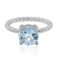 Bague en argent et Topaze bleu ciel