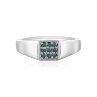 Bague en argent et Diamant bleu I3
