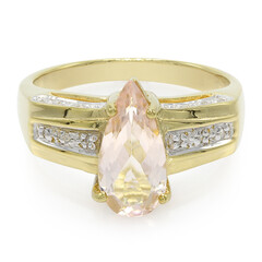 Bague en argent et Morganite du Nigéria