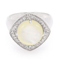 Bague en argent et Coquillage d'Abalone