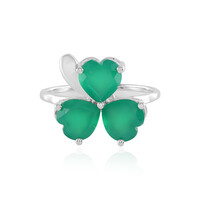 Bague en argent et Onyx vert