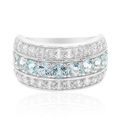 Bague en argent et Topaze bleu ciel