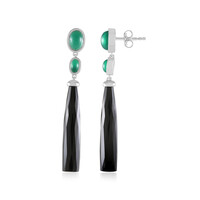 Boucles d'oreilles en argent et Onyx noir (KM by Juwelo)