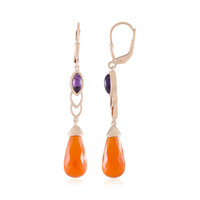 Boucles d'oreilles en argent et Cornaline (KM by Juwelo)