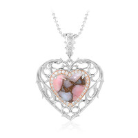 Collier en argent et Opale mosaïque rose (Dallas Prince Designs)
