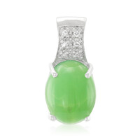 Pendentif en argent et Chrysoprase impériale