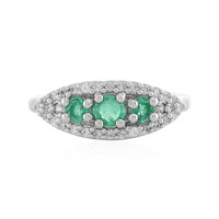 Bague en argent et Emeraude d'Ethiopie