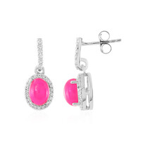 Boucles d'oreilles en argent et Opale rose d'Éthiopie