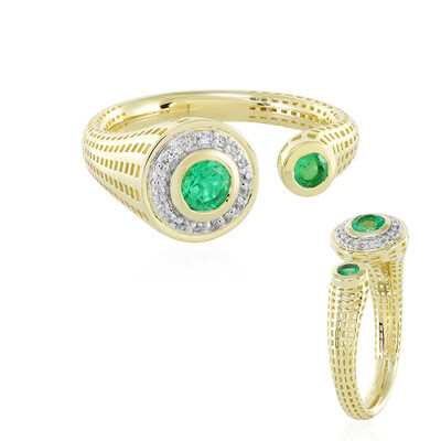 Bague en or et Emeraude de Colombie (Ornaments by de Melo)