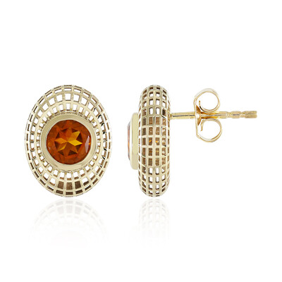 Boucles d'oreilles en or et Citrine Madère (Ornaments by de Melo)
