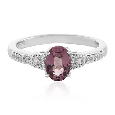 Bague en argent et Spinelle pourpre