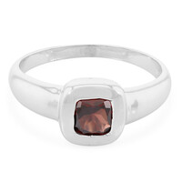 Bague en argent et Grenat du Mozambique