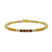 Bracelet en argent et Grenat du Mozambique