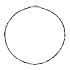Collier en argent et Tourmaline bleue