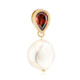 Pendentif en argent et Perle blanche de culture d'eau douce