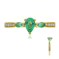 Bague en or et Emeraude de Zambie AAA (CIRARI)