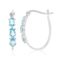 Boucles d'oreilles en argent et Zircon de Ratanakiri