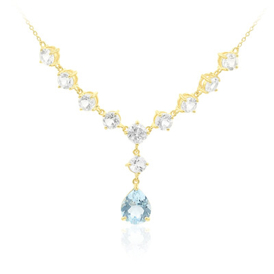Collier en argent et Topaze bleu ciel