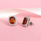 Boucles d'oreilles en or et Zircon rouge du soir (AMAYANI)
