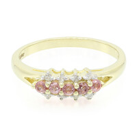 Bague en or et Saphir Padparadscha non chauffé