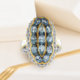 Bague en argent et Aigue-marine de Tanzanie (Gems en Vogue)