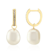 Boucles d'oreilles en argent et Perle de culture d'eau douce