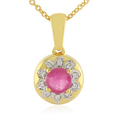 Collier en argent et Saphir rose de Madagascar