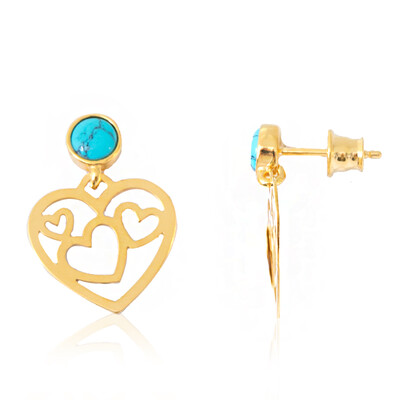 Boucles d'oreilles en argent et Turquoise (dagen)