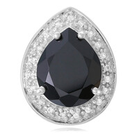 Pendentif en argent et Spinelle noir