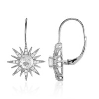 Boucles d'oreilles en argent et Topaze blanche
