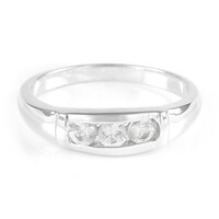 Bague en argent et Saphir blanc