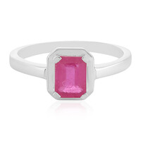Bague en argent et Saphir rose de Madagascar