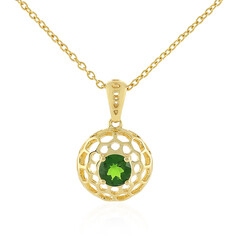 Collier en argent et Diopside de Russie