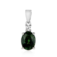 Pendentif en argent et Apatite chromifère