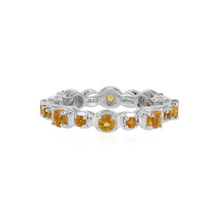 Bague en argent et Citrine