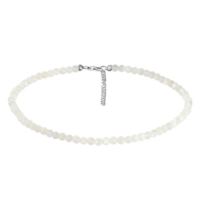 Collier en argent et Pierre de Lune blanche
