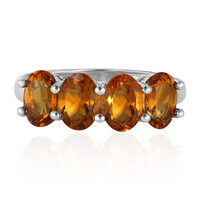 Bague en argent et Citrine Madère